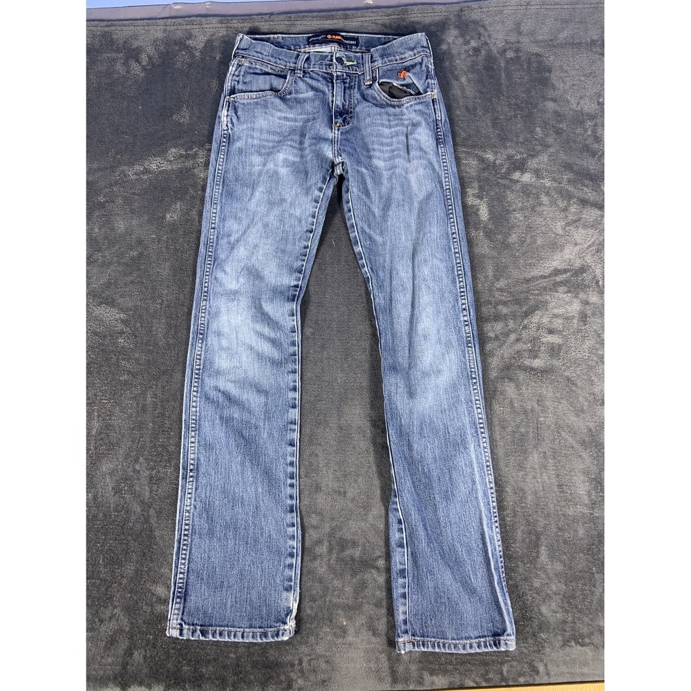 Wrangler FR Flame Resistant Jeans Mens 34x30.5 Blue Denim CAT 2 NFPA 2112
